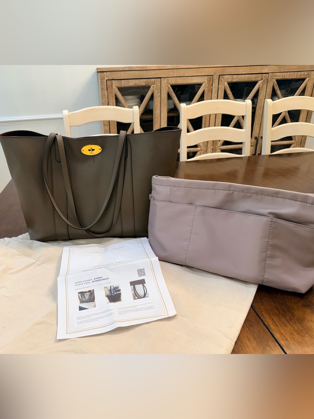 Authentic Mulberry Taupe Bayswater - Picture 2 of 15